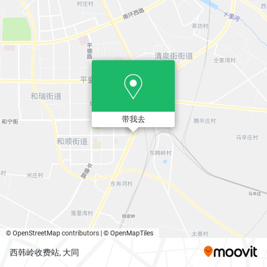 西韩岭收费站地图