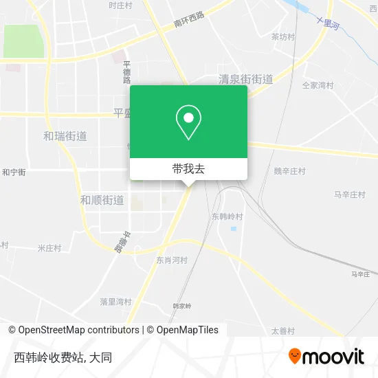 西韩岭收费站地图