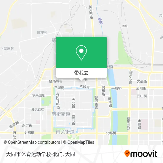 大同市体育运动学校-北门地图