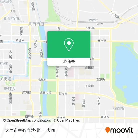 大同市中心血站-北门地图