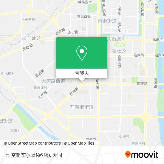 悟空租车(西环路店)地图