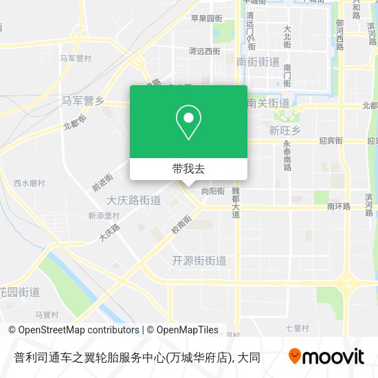普利司通车之翼轮胎服务中心(万城华府店)地图