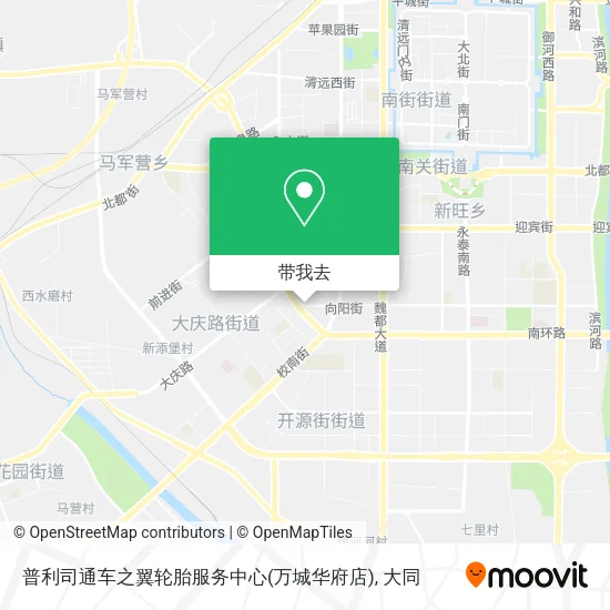 普利司通车之翼轮胎服务中心(万城华府店)地图
