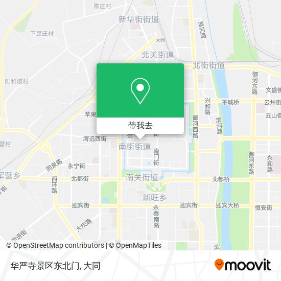 华严寺景区东北门地图