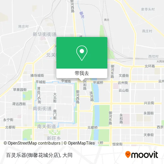 百灵乐器(御馨花城分店)地图