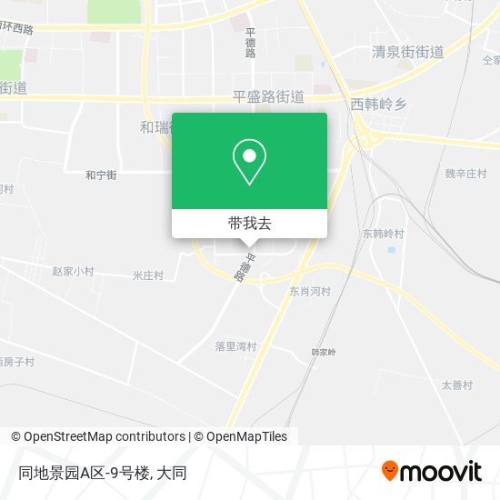 同地景园A区-9号楼地图