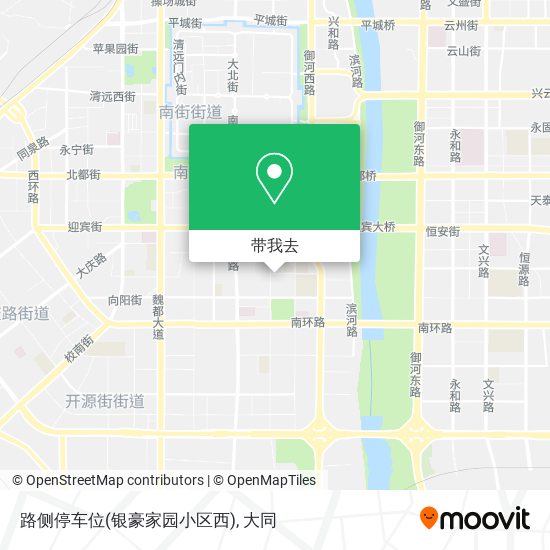路侧停车位(银豪家园小区西)地图