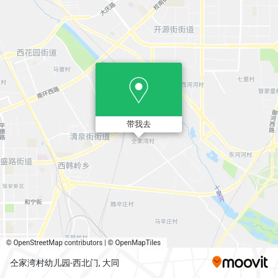 仝家湾村幼儿园-西北门地图