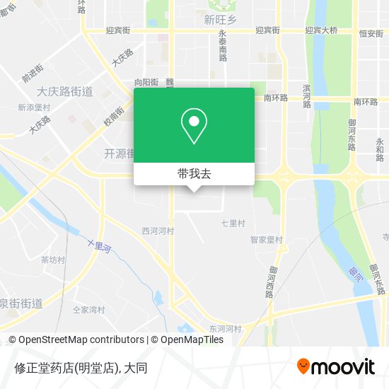 修正堂药店(明堂店)地图