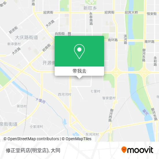 修正堂药店(明堂店)地图