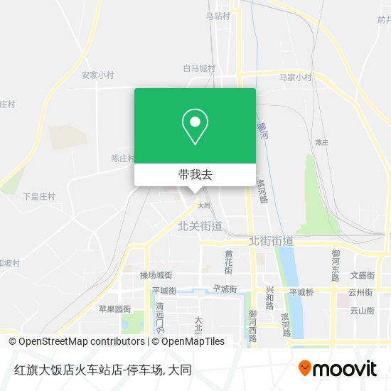 红旗大饭店火车站店-停车场地图