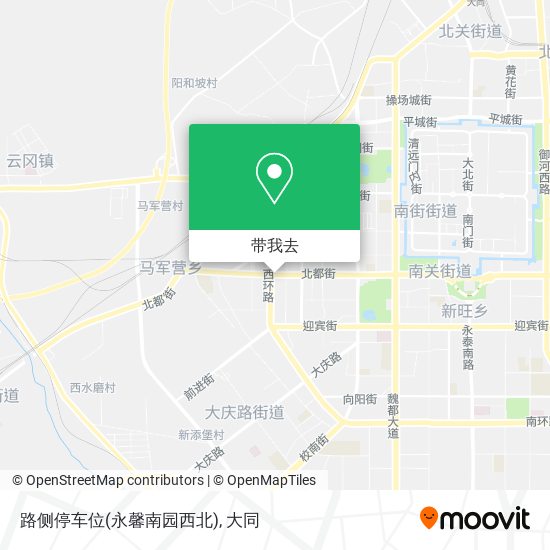 路侧停车位(永馨南园西北)地图
