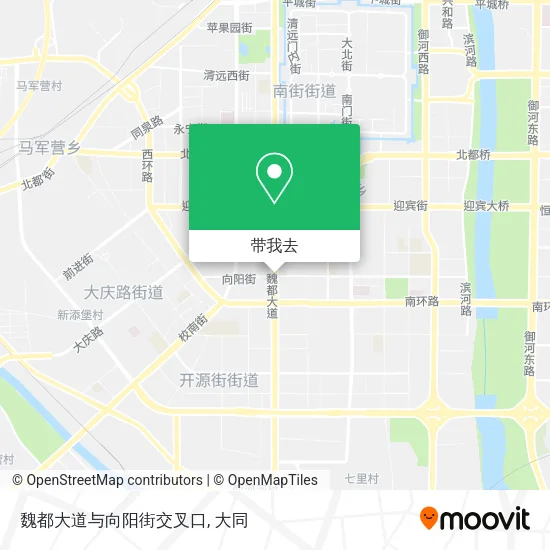 魏都大道与向阳街交叉口地图