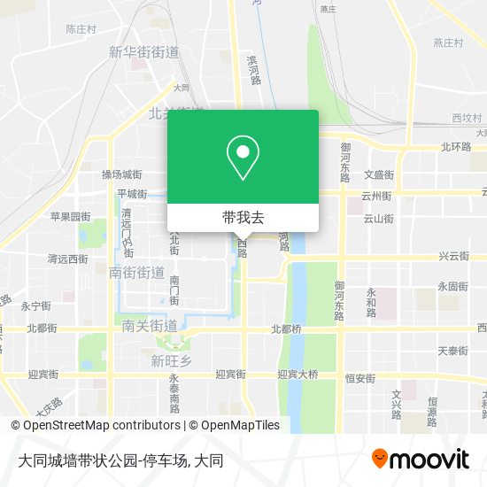 大同城墙带状公园-停车场地图