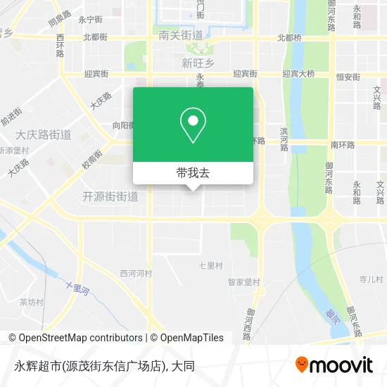 永辉超市(源茂街东信广场店)地图