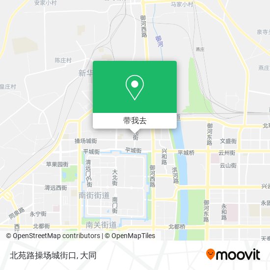 北苑路操场城街口地图