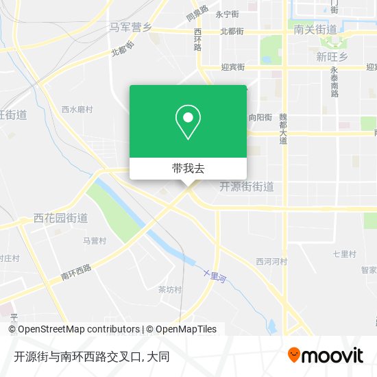 开源街与南环西路交叉口地图