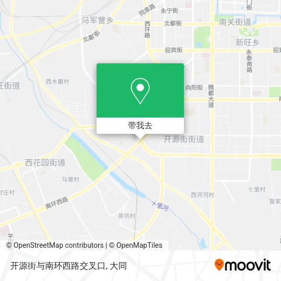 开源街与南环西路交叉口地图