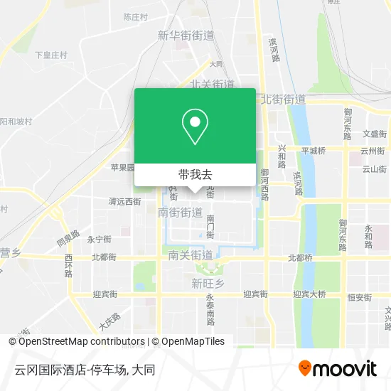 云冈国际酒店-停车场地图