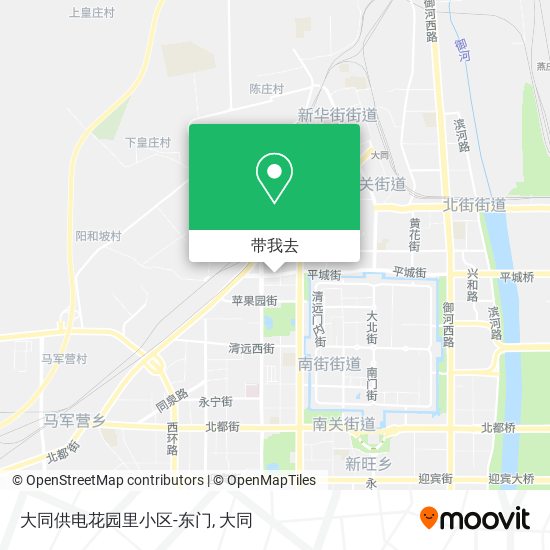 大同供电花园里小区-东门地图