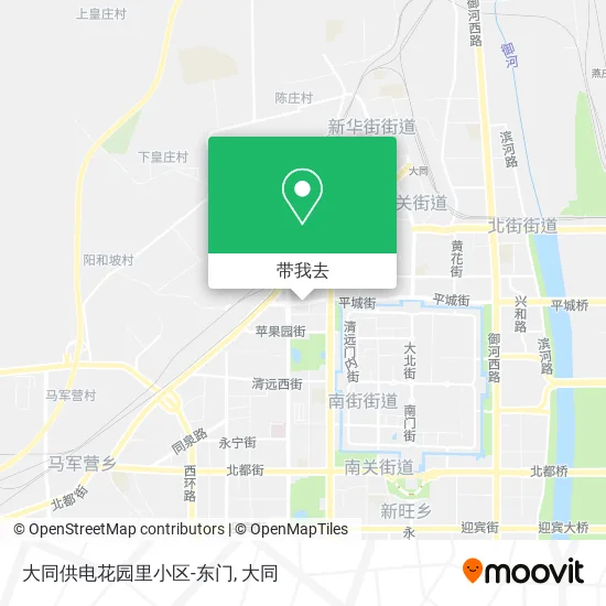 大同供电花园里小区-东门地图