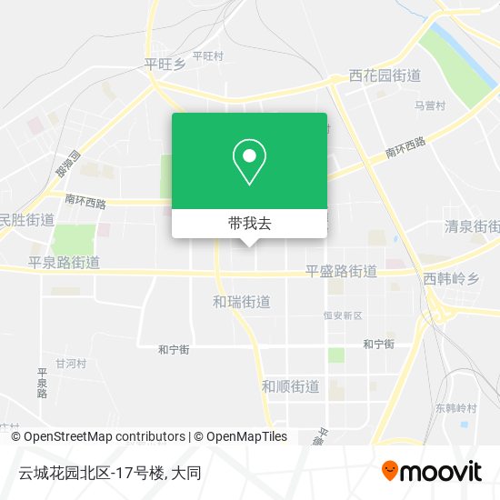 云城花园北区-17号楼地图