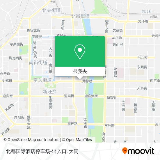 北都国际酒店停车场-出入口地图