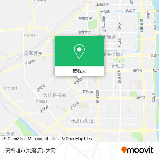 亮科超市(北馨店)地图