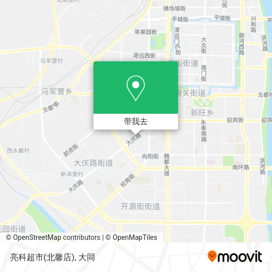 亮科超市(北馨店)地图