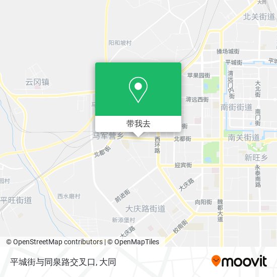 平城街与同泉路交叉口地图