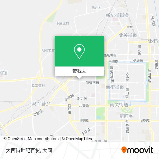 大西街世纪百货地图