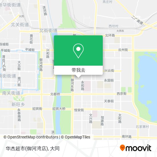 华杰超市(御河湾店)地图