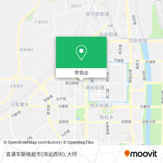 直通车眼镜超市(清远西街)地图