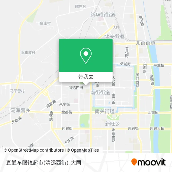 直通车眼镜超市(清远西街)地图