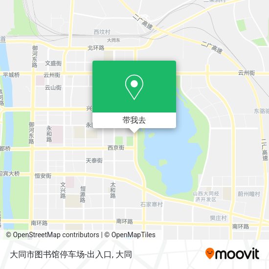 大同市图书馆停车场-出入口地图