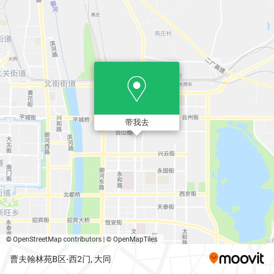 曹夫翰林苑B区-西2门地图