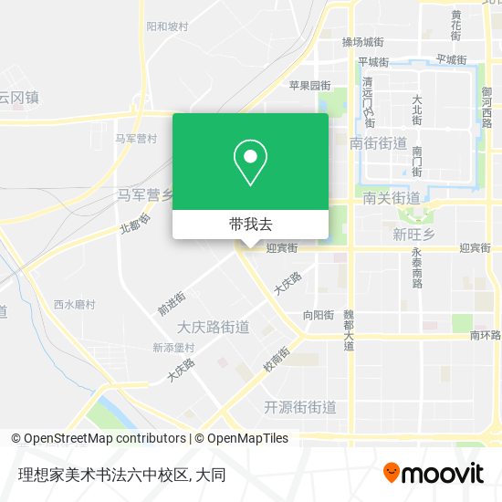 理想家美术书法六中校区地图