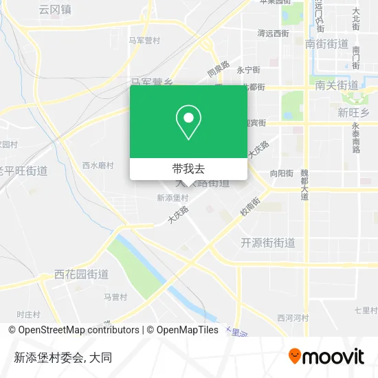 新添堡村委会地图