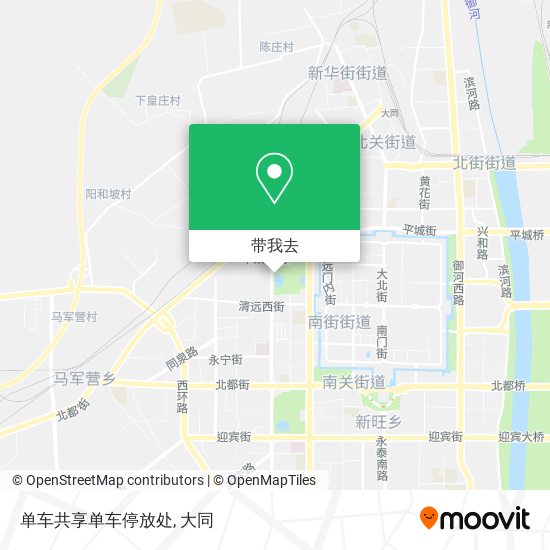 单车共享单车停放处地图