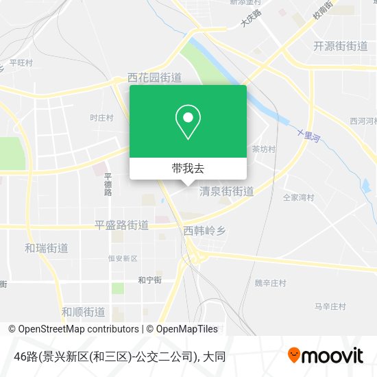 46路(景兴新区(和三区)-公交二公司)地图