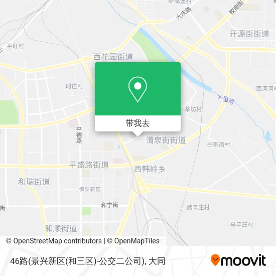 46路(景兴新区(和三区)-公交二公司)地图