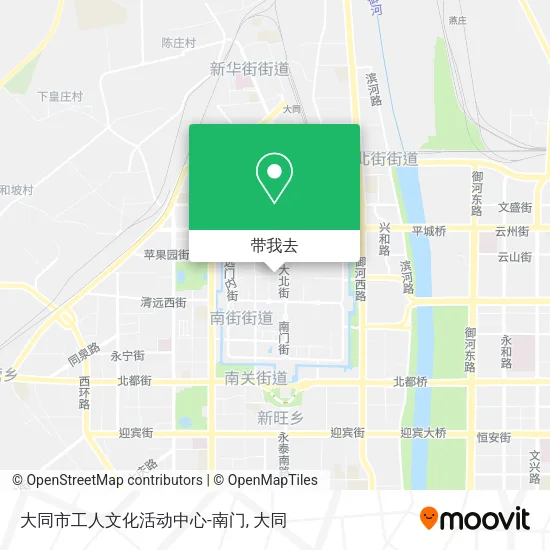大同市工人文化活动中心-南门地图