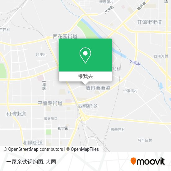 一家亲铁锅焖面地图