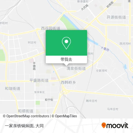 一家亲铁锅焖面地图
