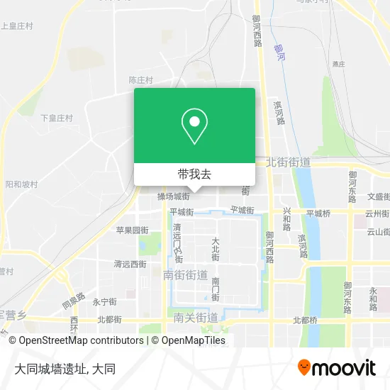 大同城墙遗址地图
