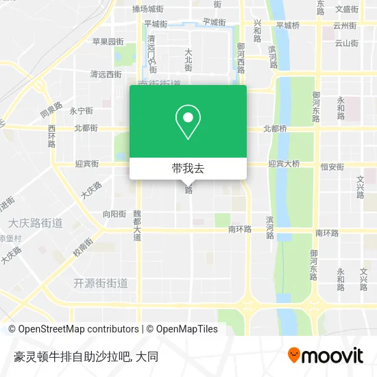 豪灵顿牛排自助沙拉吧地图