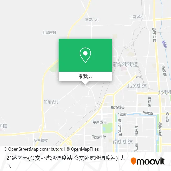 21路内环(公交卧虎湾调度站-公交卧虎湾调度站)地图
