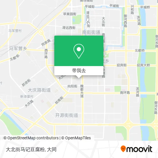 大北街马记豆腐粉地图