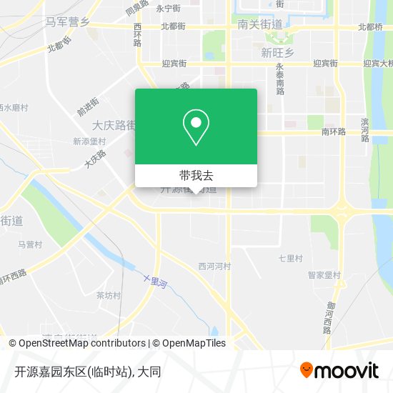 开源嘉园东区(临时站)地图