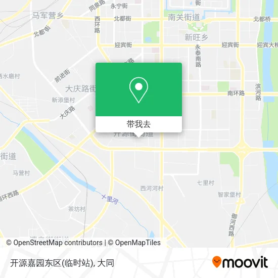 开源嘉园东区(临时站)地图